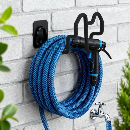 Thumbnail 6 de Tesmotor – Soporte de Manguera de Jardín de Pared en Hierro Negro Mate