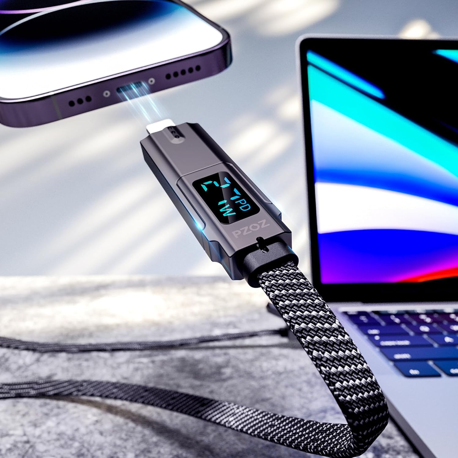 Thumbnail 5 de PZOZ 4-in-1 60W LED USB Cables for charging