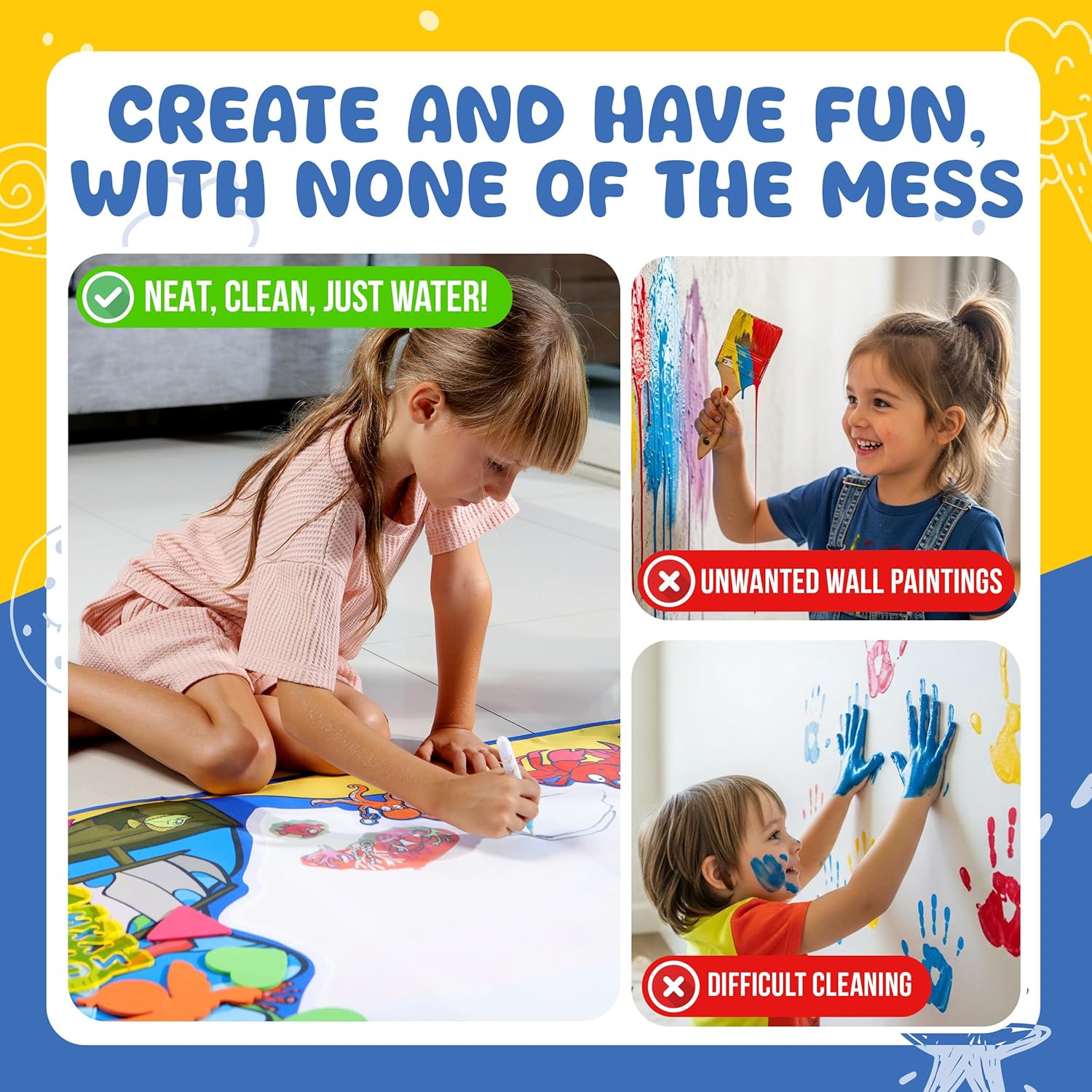 Thumbnail 4 de Water Doodle Mat – Sea Life (100 x 80cm): Mess-Free Water Drawing for Kids Aged 3–8