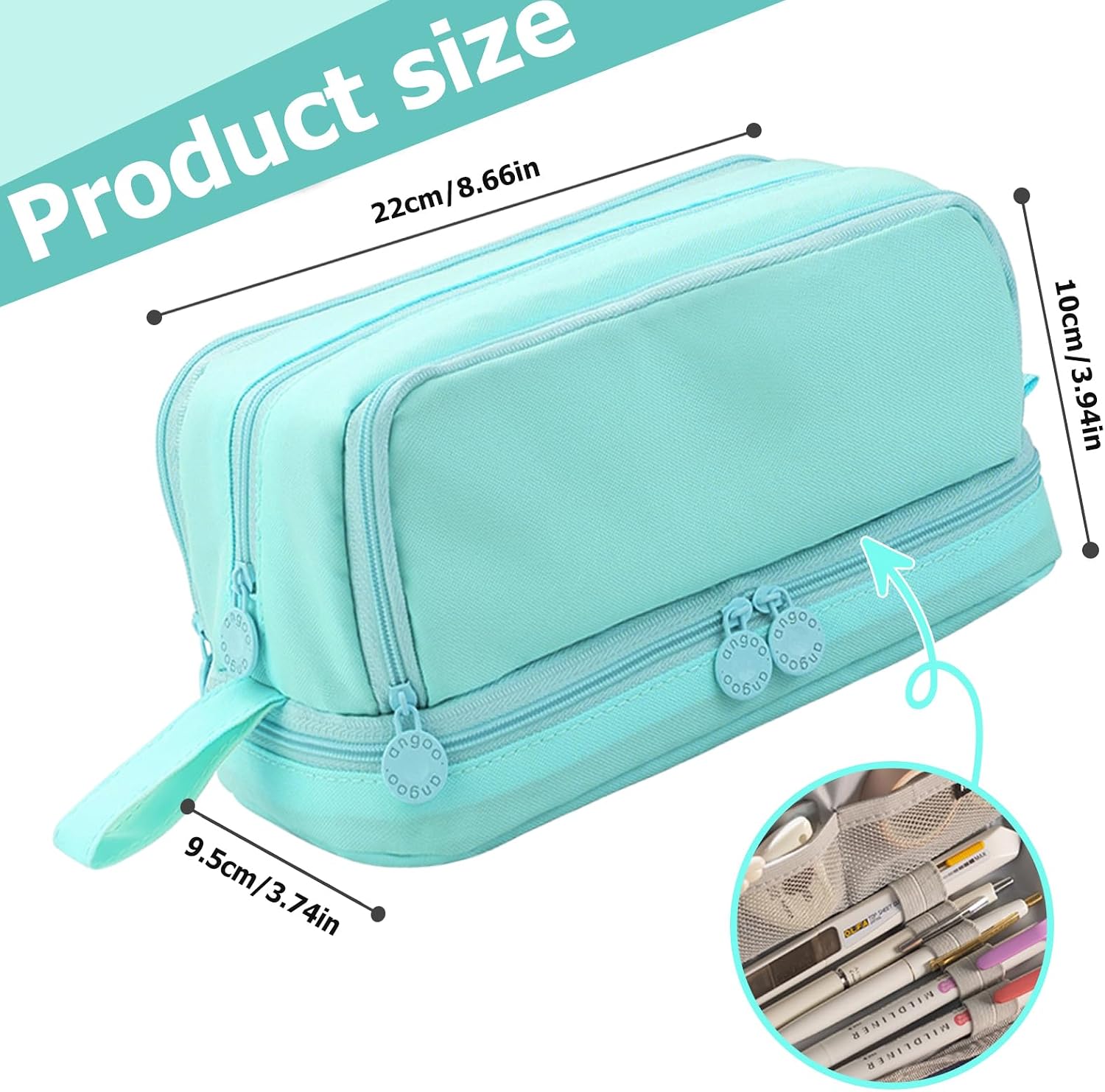 Thumbnail 1 de HuaMuDM 001 etui van nylon met 4 compartimenten en 13 vakken