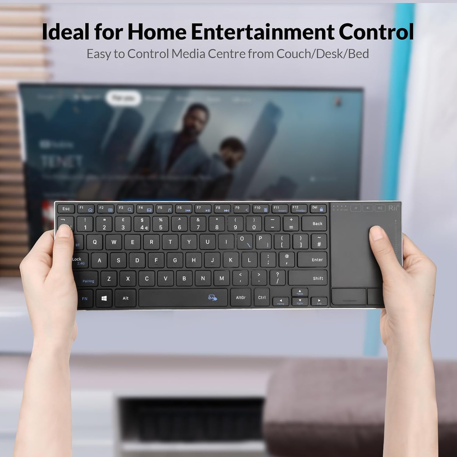 Thumbnail 1 de Rii K22S wireless keyboard with trackpad BT+2.4G