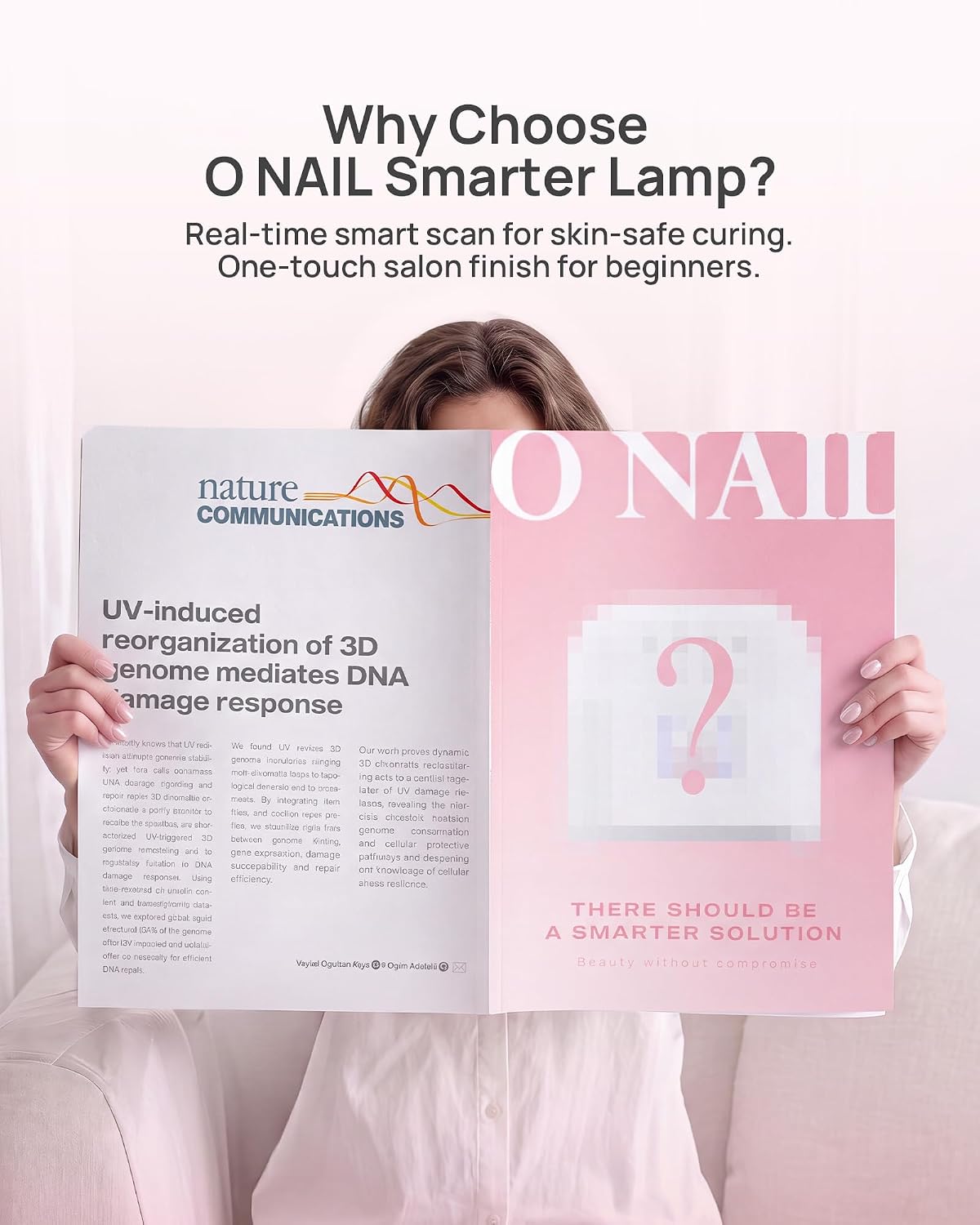 Detalle 1 de O NAIL SUNXMINI AI UV LED Nail Lamp with 61 LEDs and Smart Timers