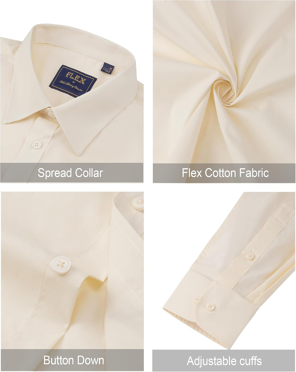 Thumbnail 4 de J.VER Men's Long Sleeve Dress Shirt with Stain Shield and Stretch