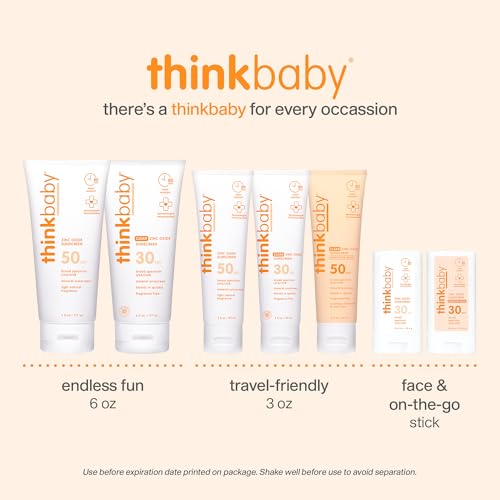 Thumbnail 3 de ThinkBaby Baby Sunscreen SPF 50+, Mineral Formula, Water Resistant, 6 Oz by THINK