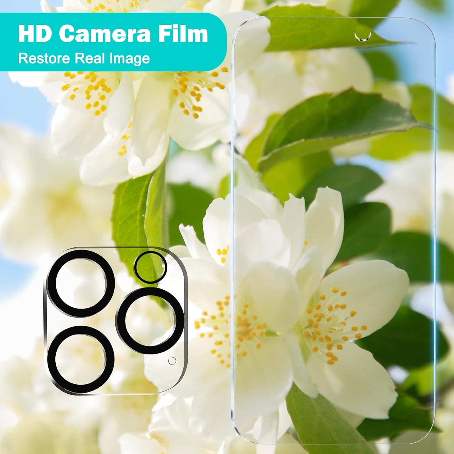 Thumbnail 4 de PEHAEL 3+3 Pack for iPhone 16 Pro Privacy Screen Protector + Camera Lens Protector