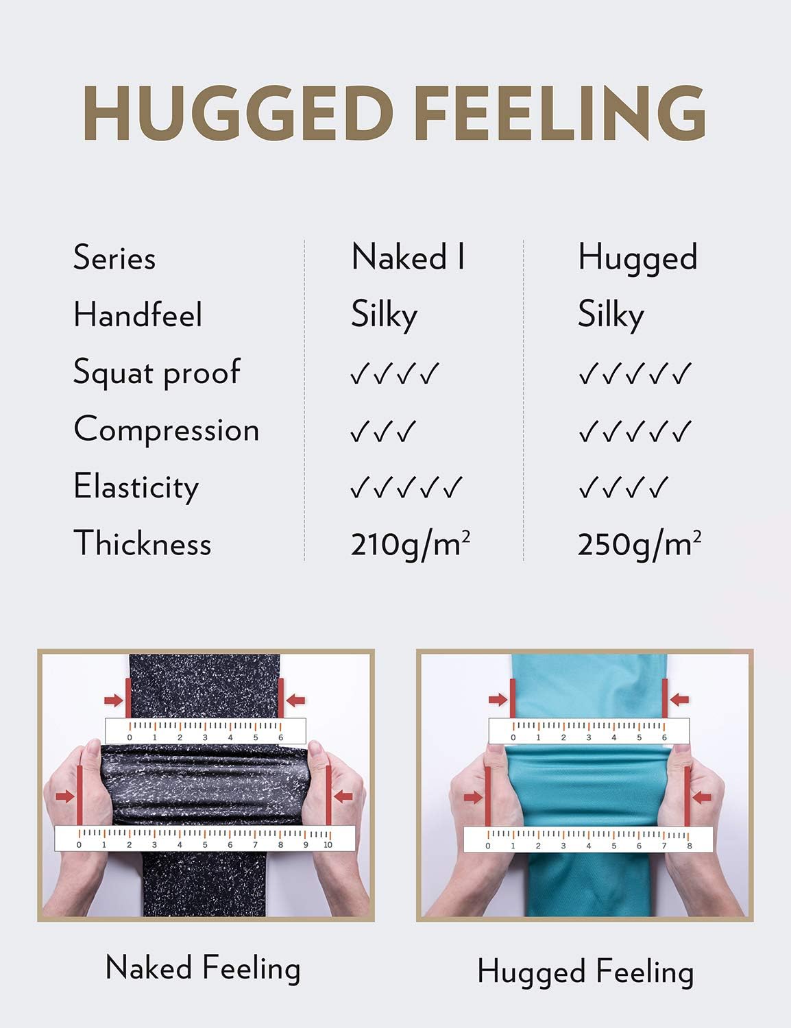 Detalle de CRZ YOGA Femmes Brushed Naked Feeling – Leggings taille haute 7/8 pour yoga et sport