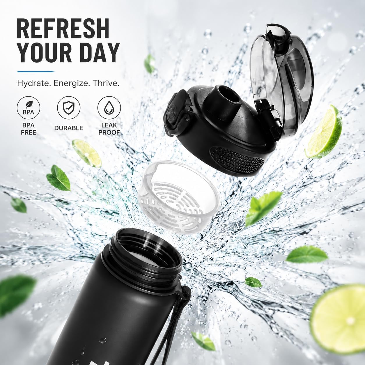 Thumbnail 6 de TOPLUS 1L BPA-Free Tritan Sports Water Bottle