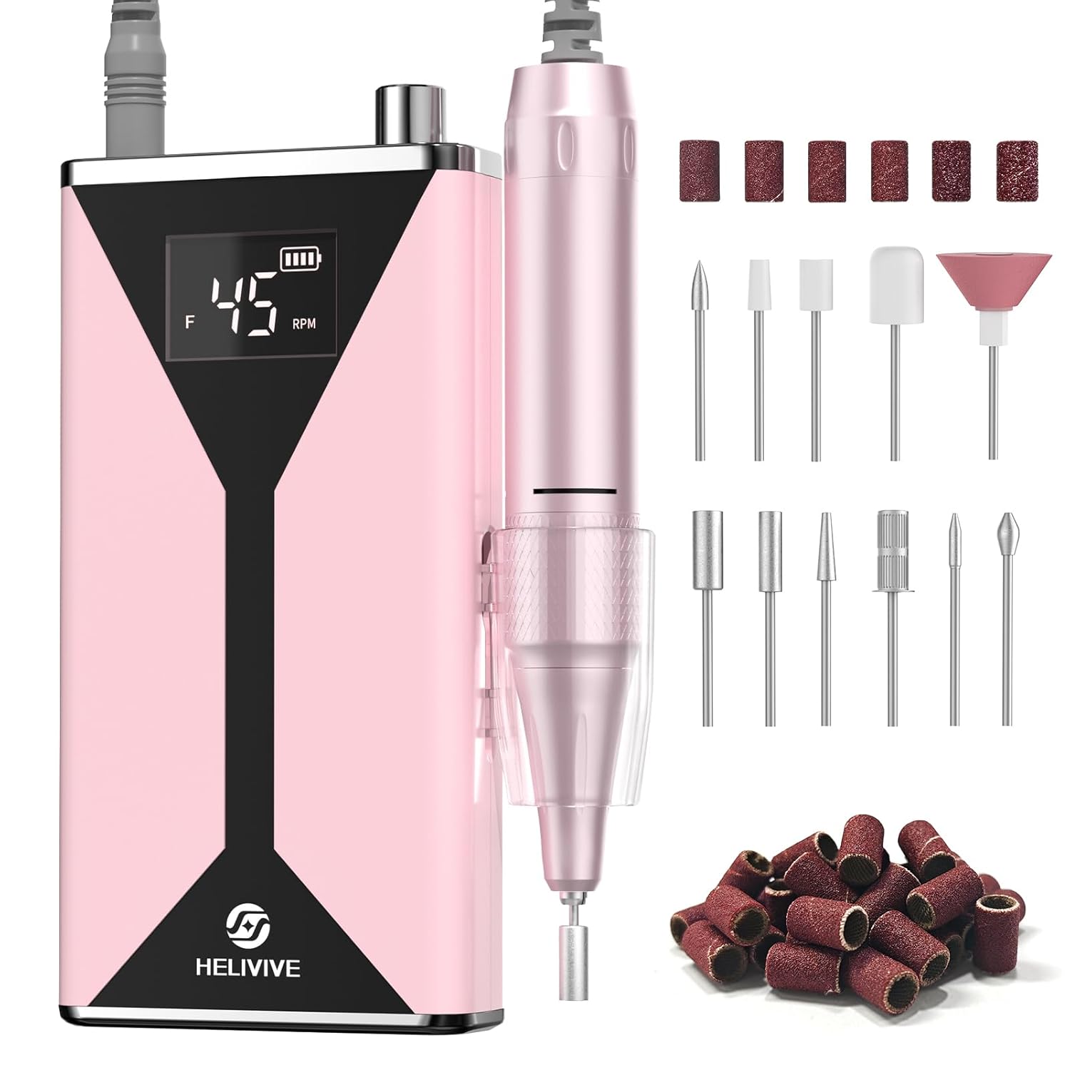 HELIVIVE Nail Drill 45000 RPM 💅