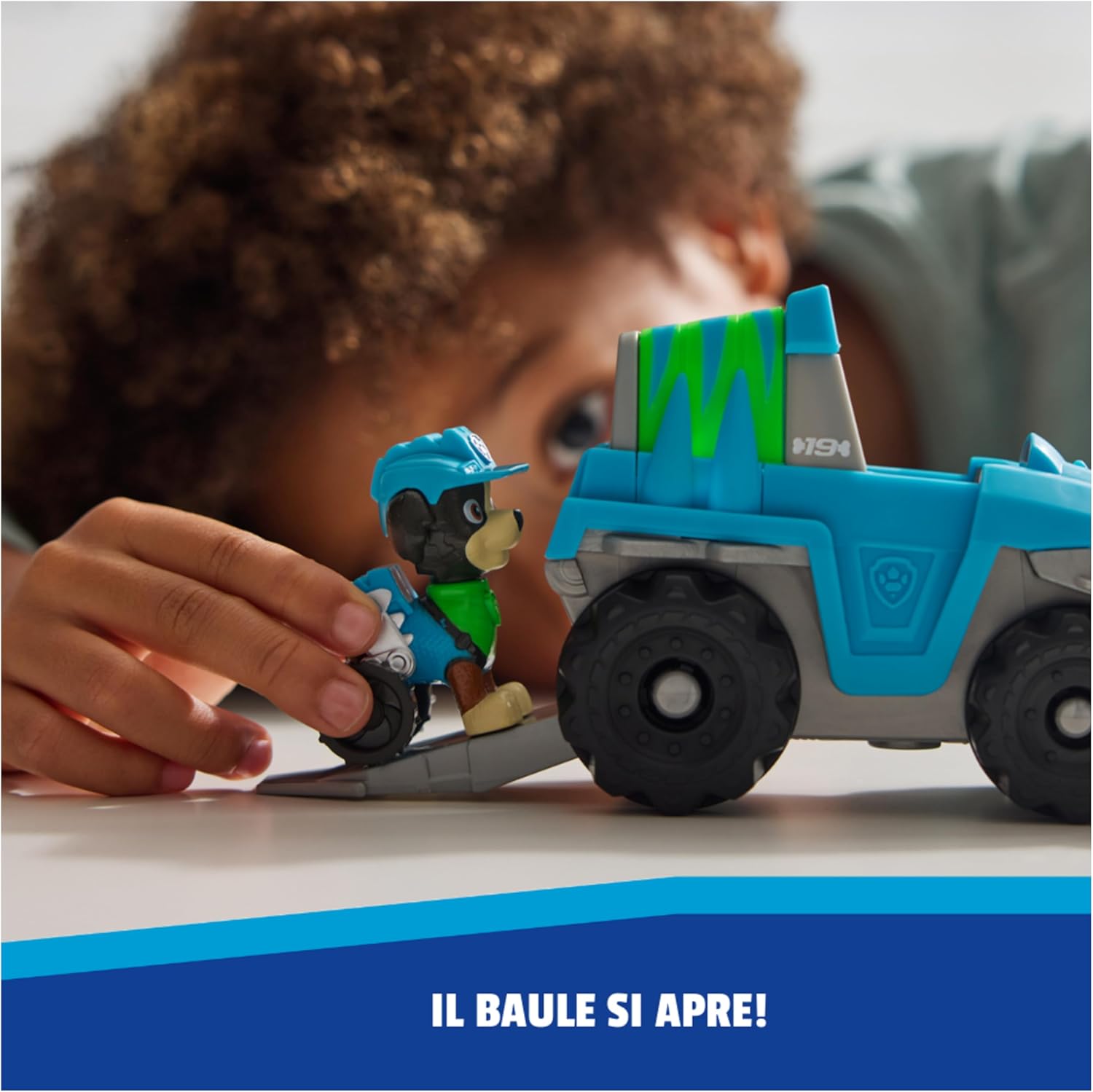 Detalle de Paw Patrol Dino Rescue: Veicolo Rex con personaggio Action Figure e rampa mobile