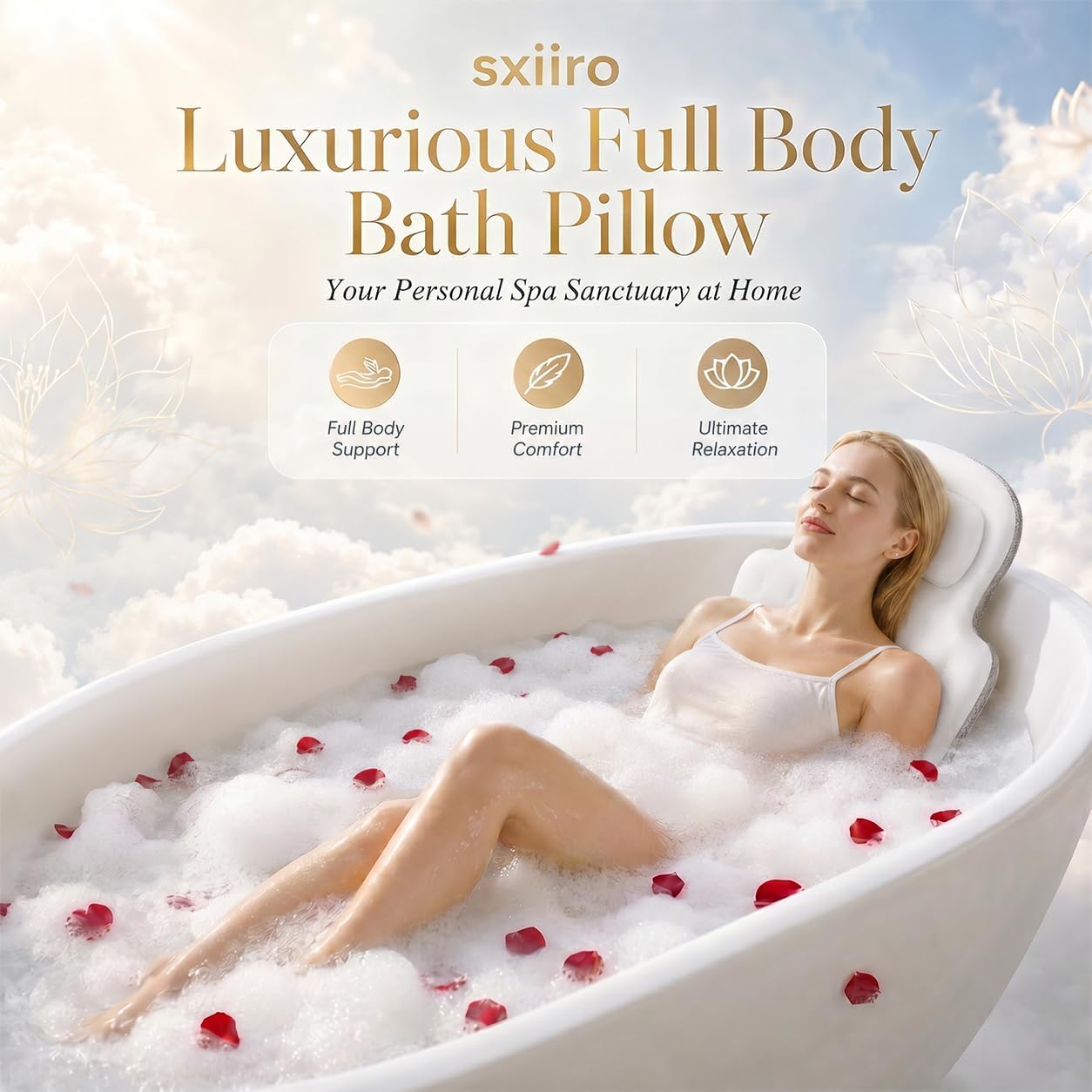 Detalle 2 de Full Body Bath Pillow 51" x 16