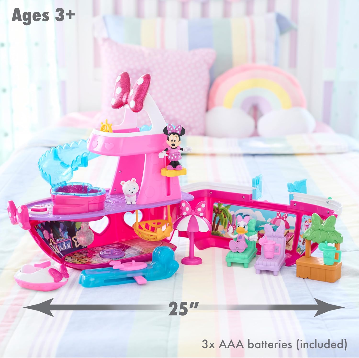 Detalle 2 de Just Play 88952 Disney Junior Minnie Mouse jachtspeelset met geluid en licht