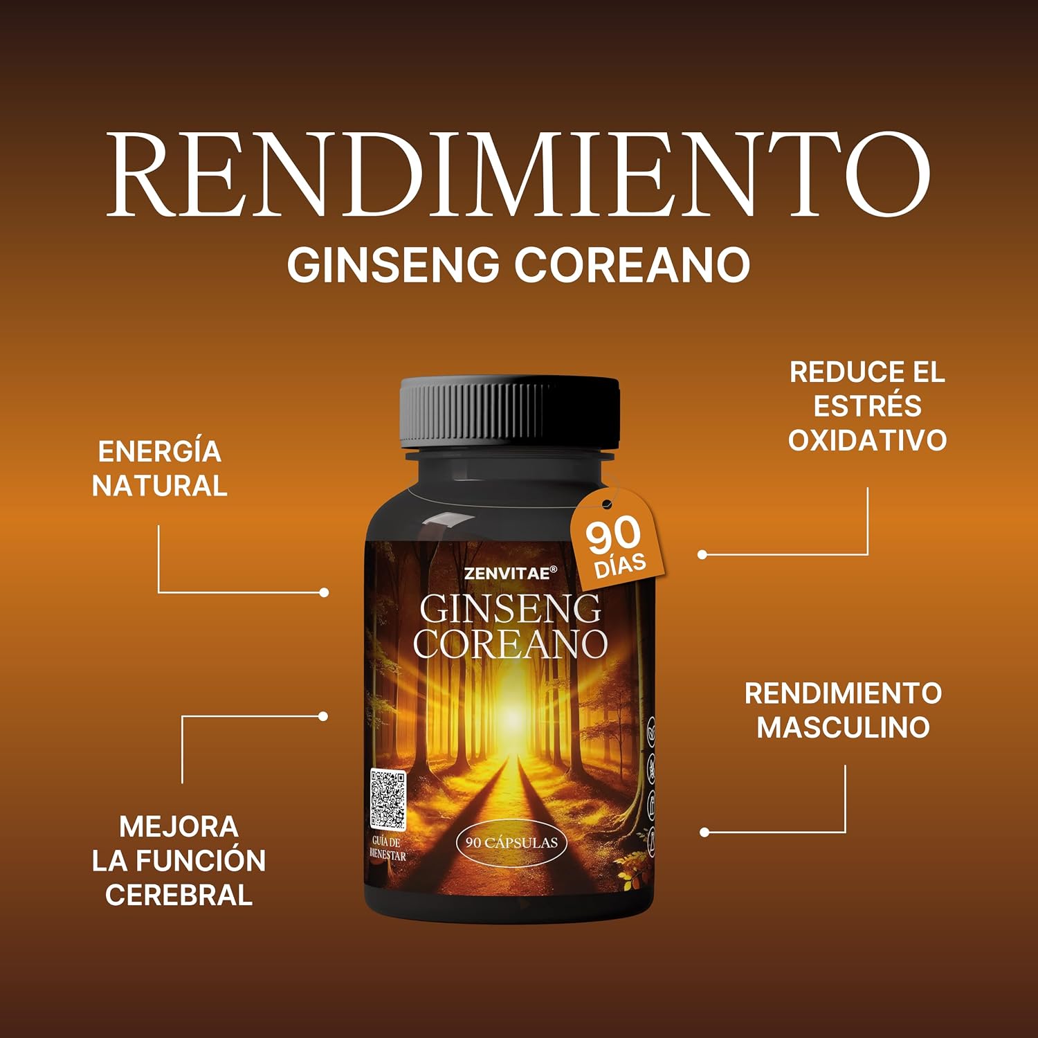 Detalle de ZENVITAE FOCO DIARIO 3.000 mg 90 cápsulas