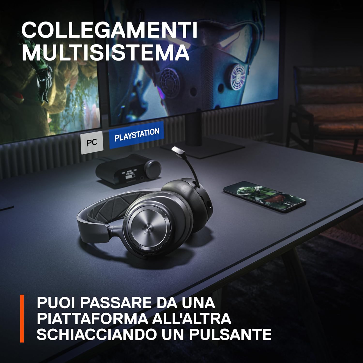 Thumbnail 6 de SteelSeries Arctis Nova Pro Wireless: cuffie gaming wireless multi-sistema con cancellazione attiva del rumore