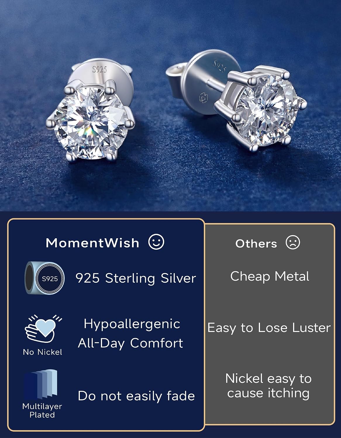 Thumbnail 5 de MomentWish Orecchini Moissanite 4 carati 💎