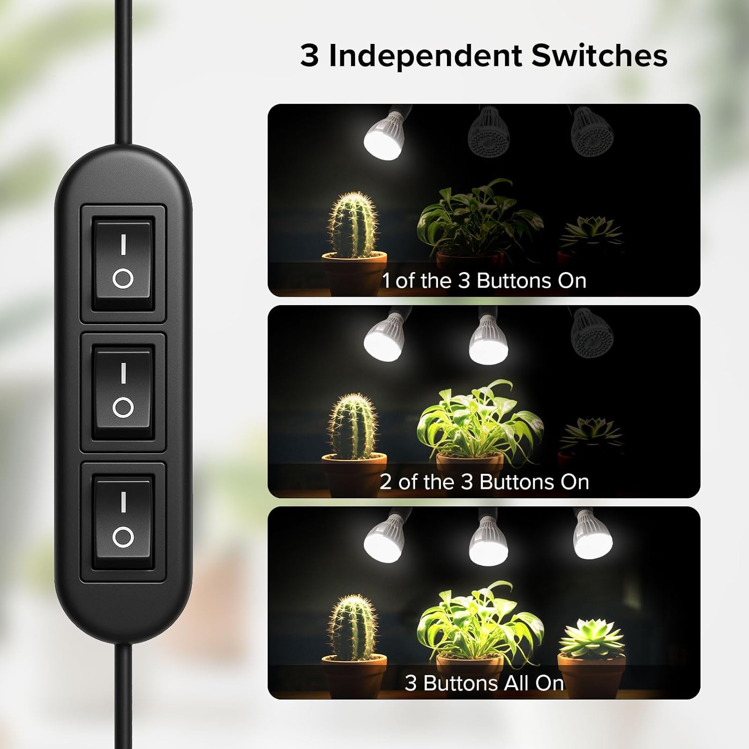 Thumbnail 3 de SANSI Lampada LED per piante 90W con treppiede estensibile e collo d’oca 360°