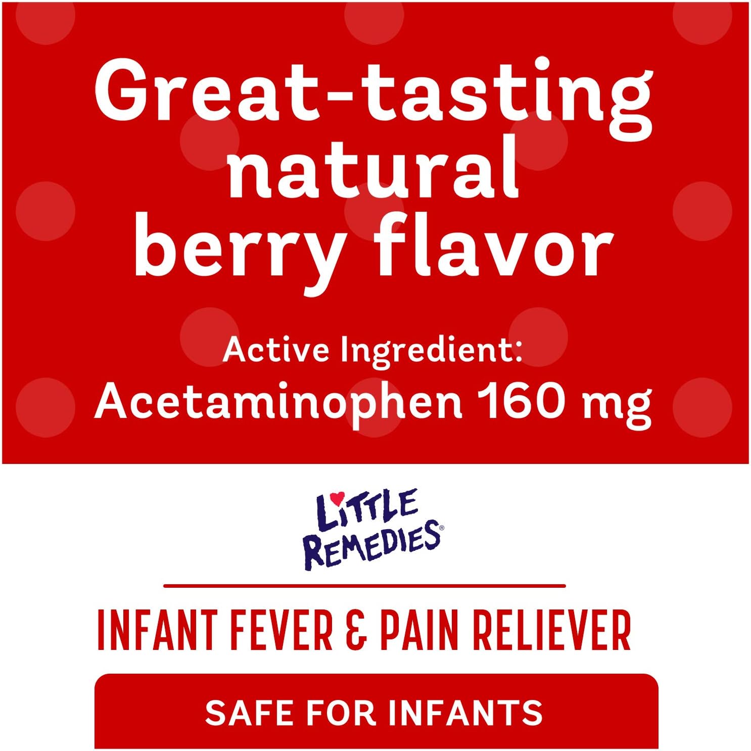 Detalle de Little Remedies Infant Fever & Pain Reliever, 2-Pack, Natural Berry, Accusafe Dosing