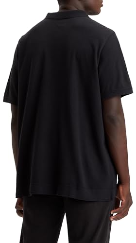 Detalle de Levi's Big & Tall Housemark Polo para Hombre (Mineral Black, XXL) – Comodidad y estilo clásico