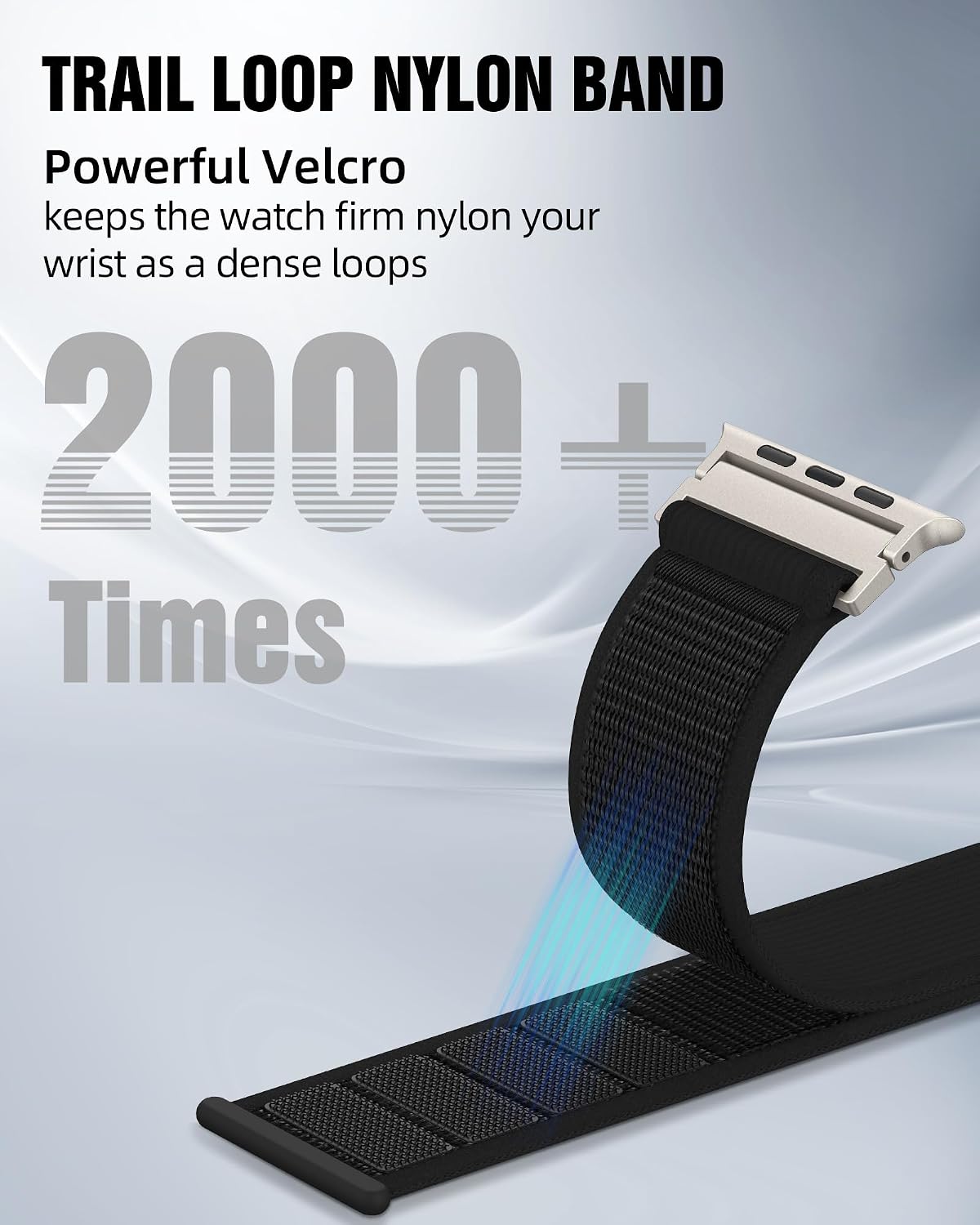 Detalle de Higgs Trail Loop Nylon Strap for Apple Watch - 42/44/45/46/49mm, Sport Replacement Band