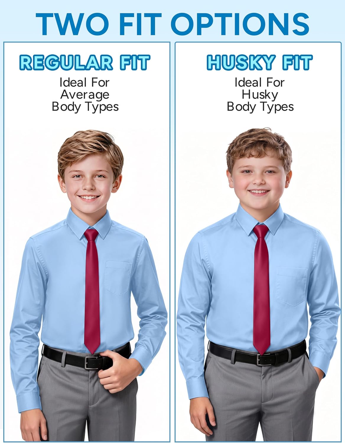 Thumbnail 6 de Boys’ Dress Shirt Set with Tie, Regular & Husky Fit