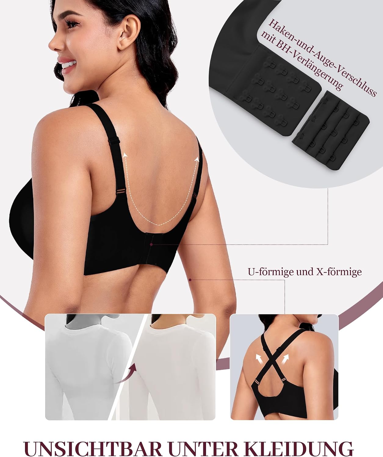 Detalle 2 de Vinfact Nahtloser BH Push up Gepolstert