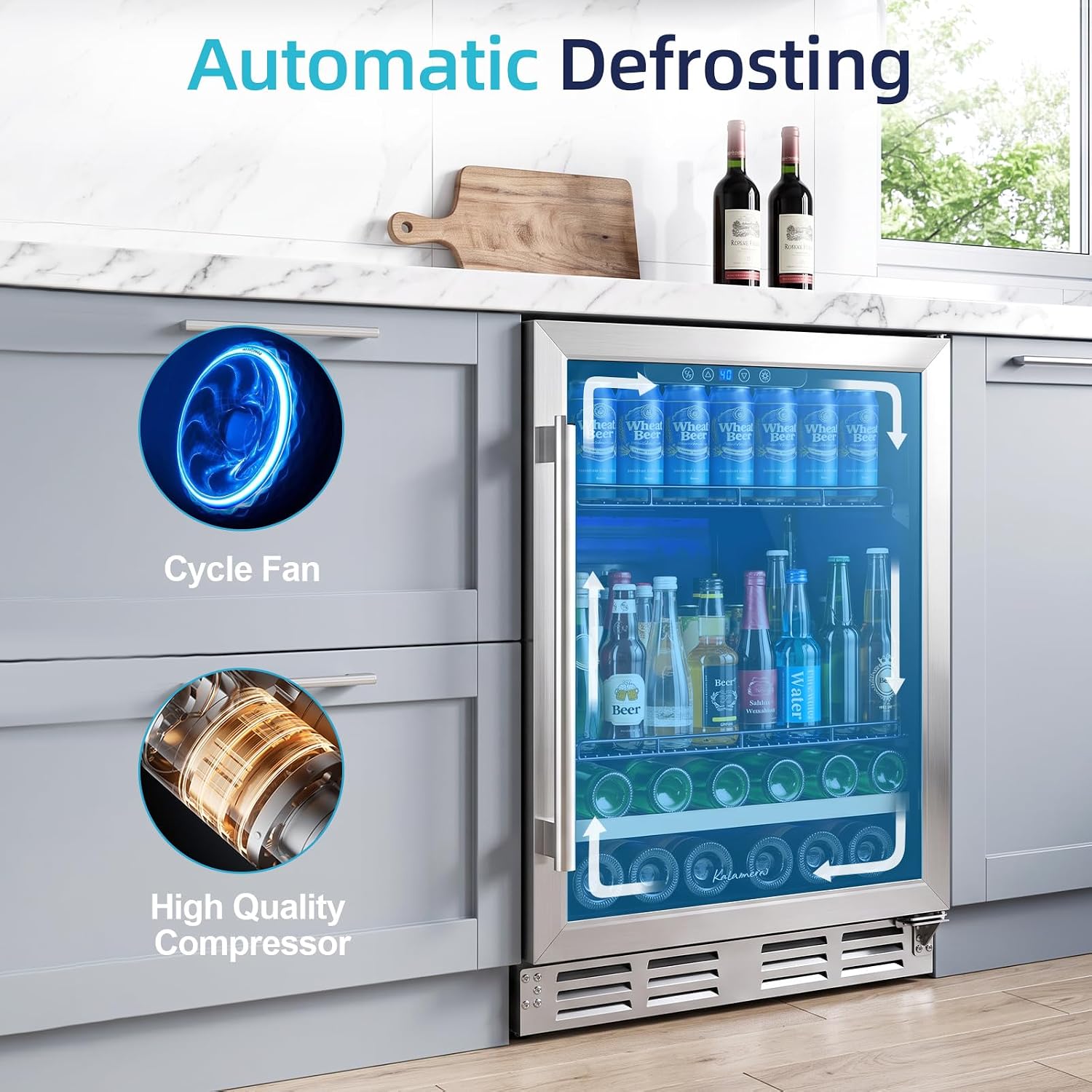 Detalle 1 de Kalamera KRC-46DZB-R_C3 24-Inch Beverage and Wine Cooler, 5.2 cu. ft.