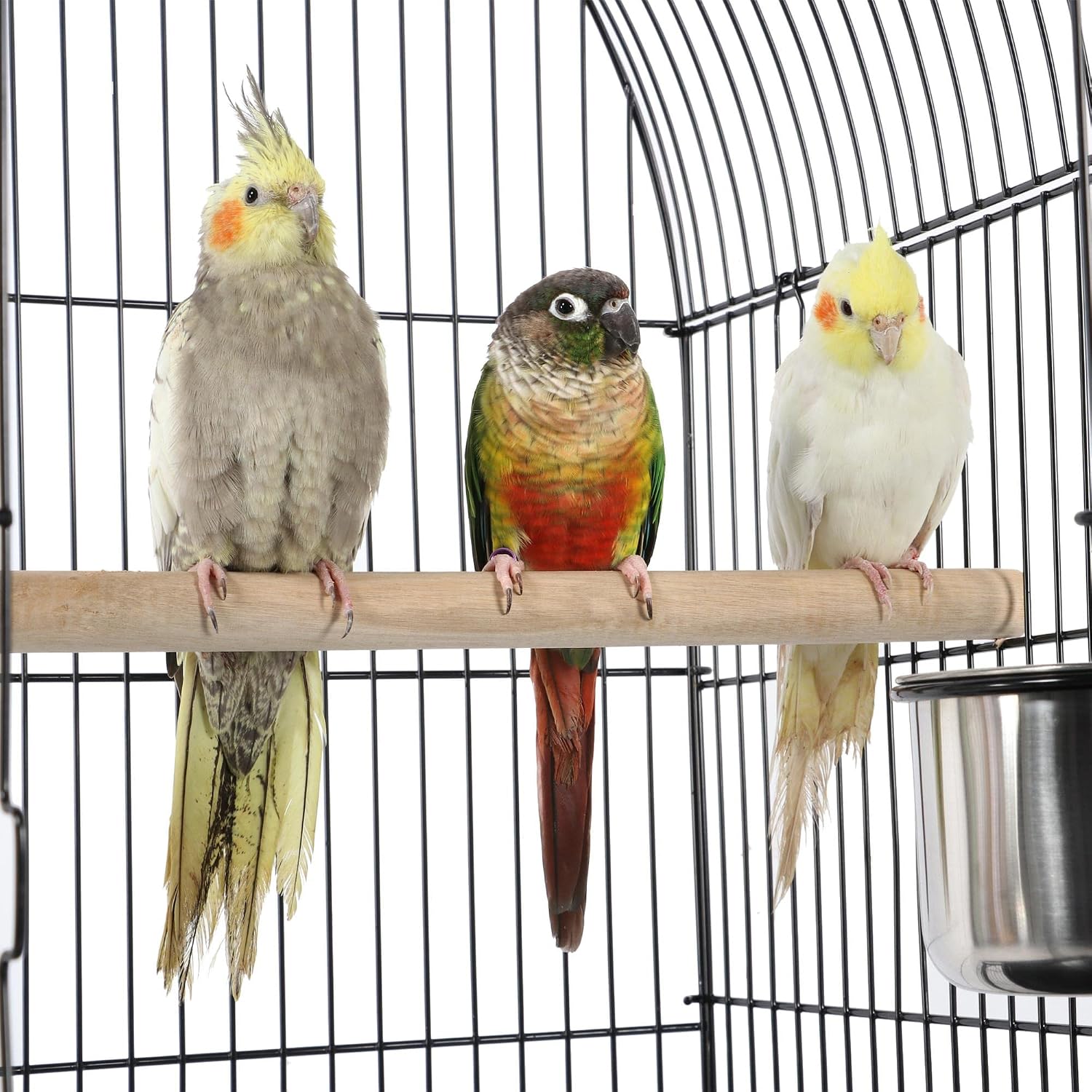 Thumbnail 6 de Yaheetech Vogelvoliere großer Vogelkäfig mit Türen – 59 x 59 x 150 cm