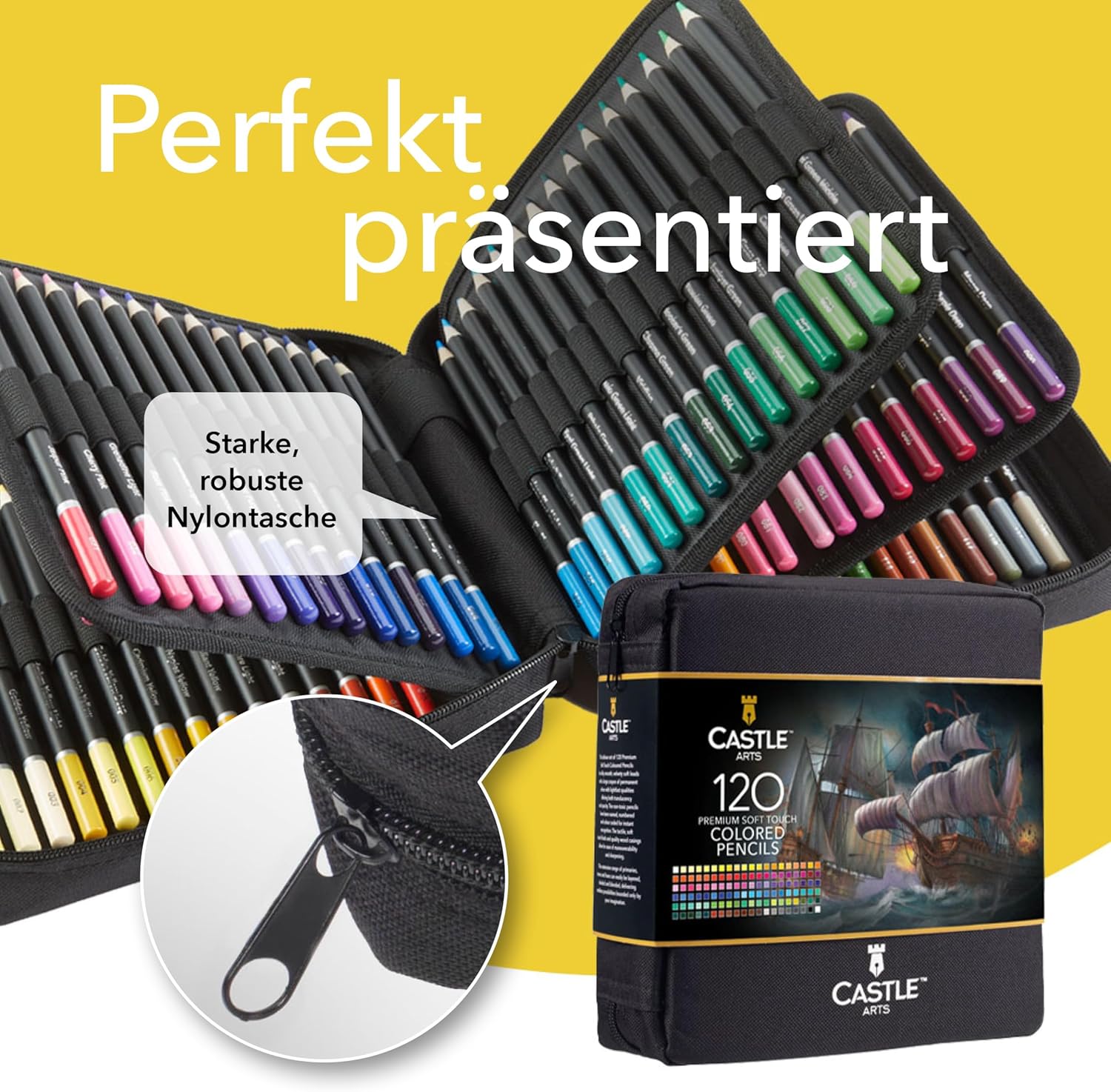Thumbnail 1 de Castle Art Supplies 120 Buntstifte Set 🎨