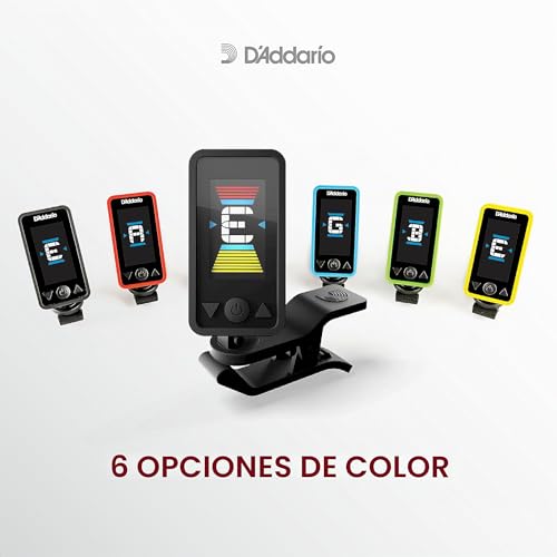 Detalle de D'Addario Eclipse: Afinador con Clip para Guitarra (Negro) – precisión y lectura fácil