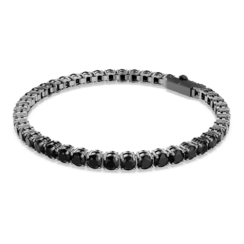 Detalle 2 de Swarovski Pulsera Tennis Matrix pulsera Negra talla redonda