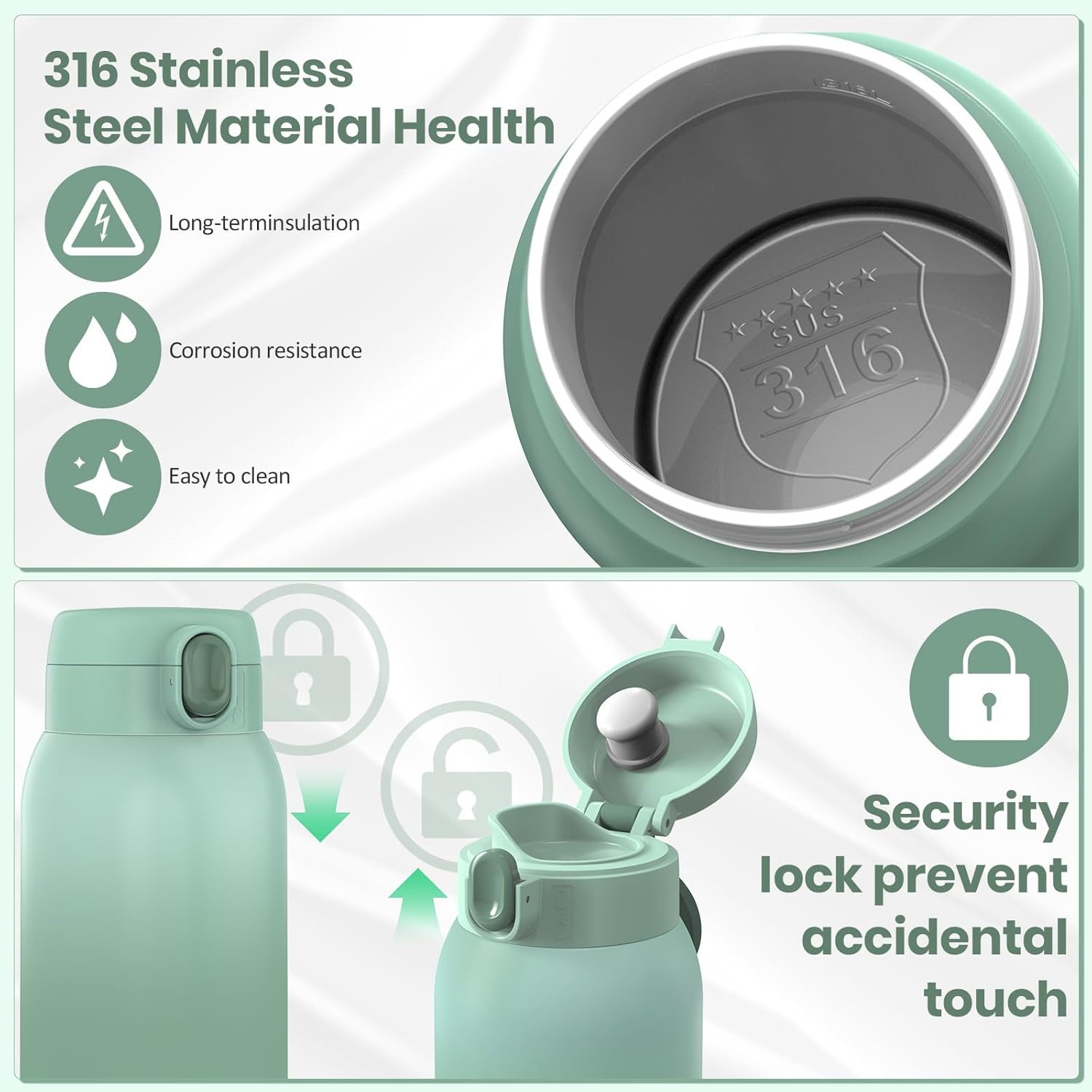 Detalle de Portable Bottle Warmer for Travel (17oz): Fast Heating, 30W, USB-C