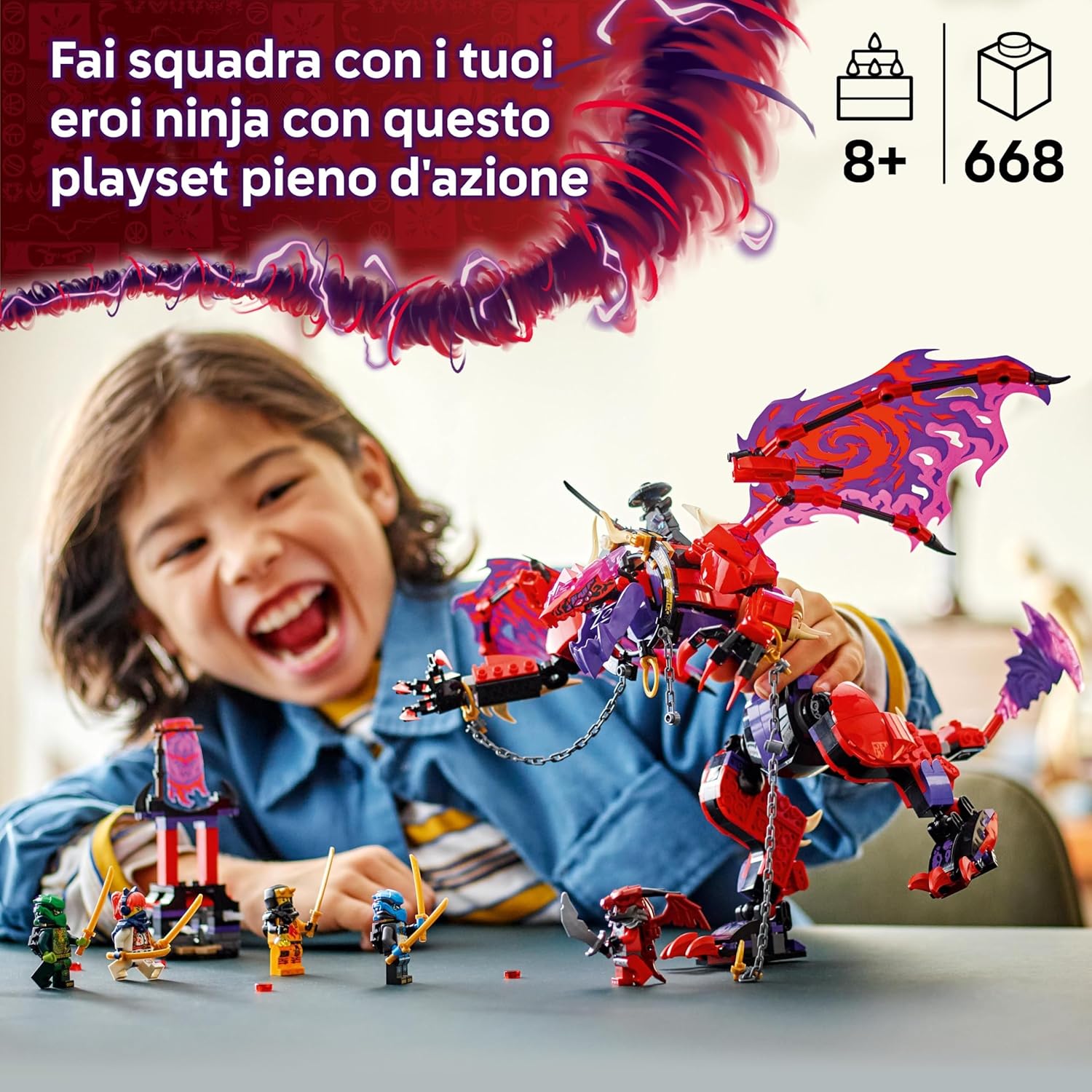 Detalle de LEGO Thunderfang drago 8 anni 🐉