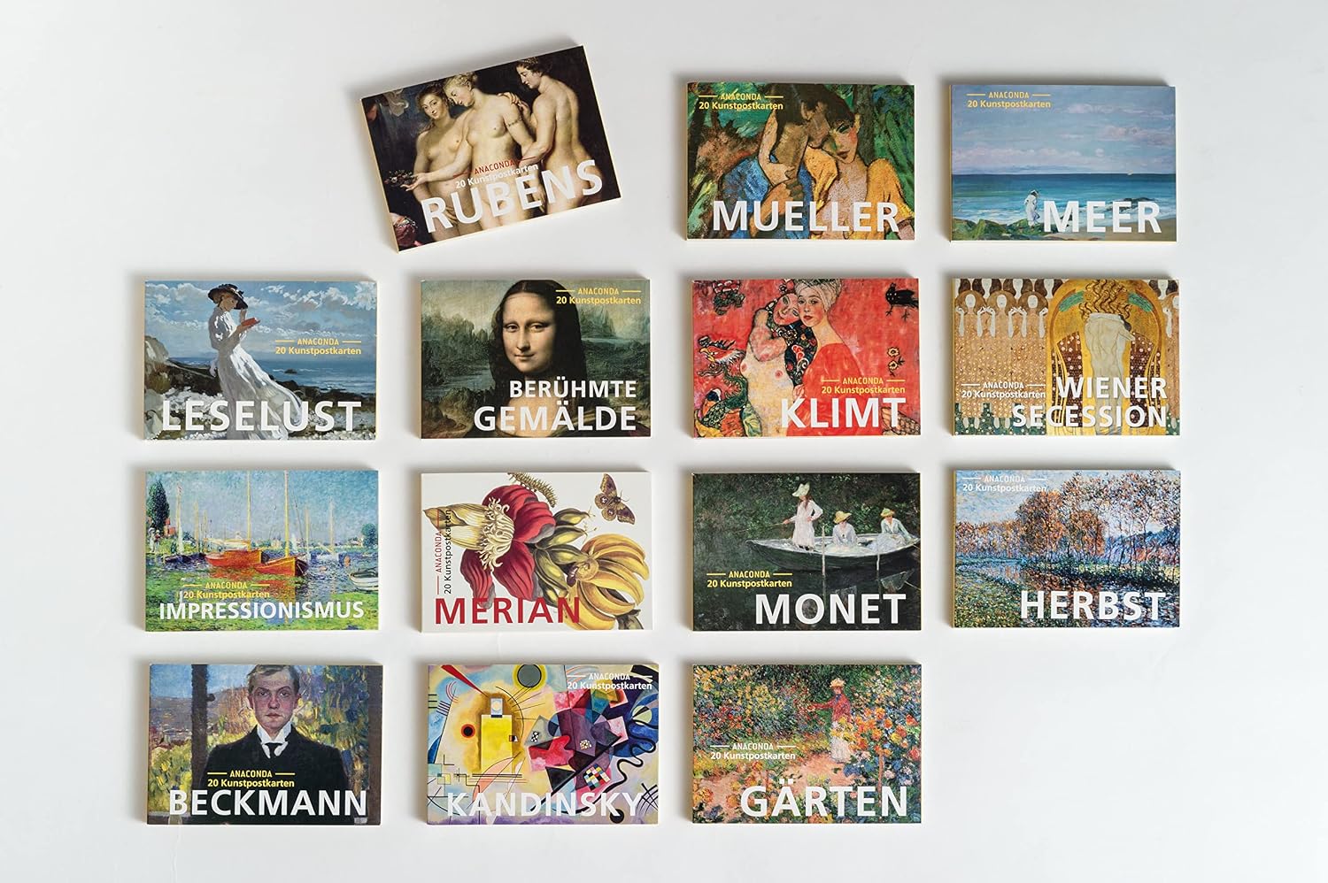 Detalle 1 de Gustav Klimt vykortset – 18 konstvykort på stadig kartong