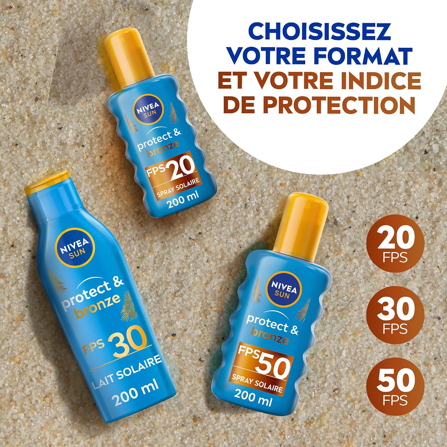 Detalle 2 de NIVEA SUN Lait solaire activateur de bronzage Protect & Bronze FPS 50 – 200 ml