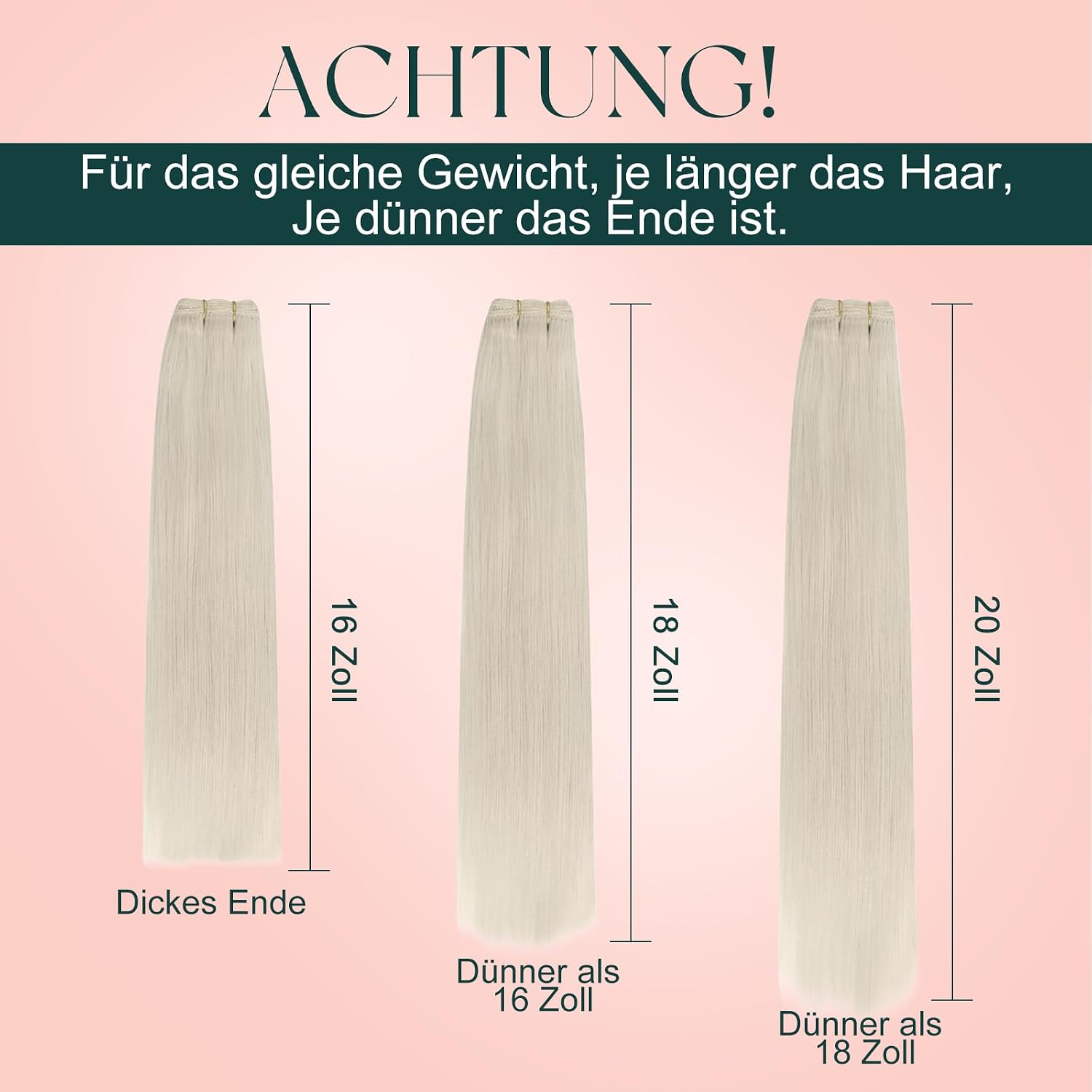 Thumbnail 5 de Easyouth Blond Echthaar Tressen 50 cm