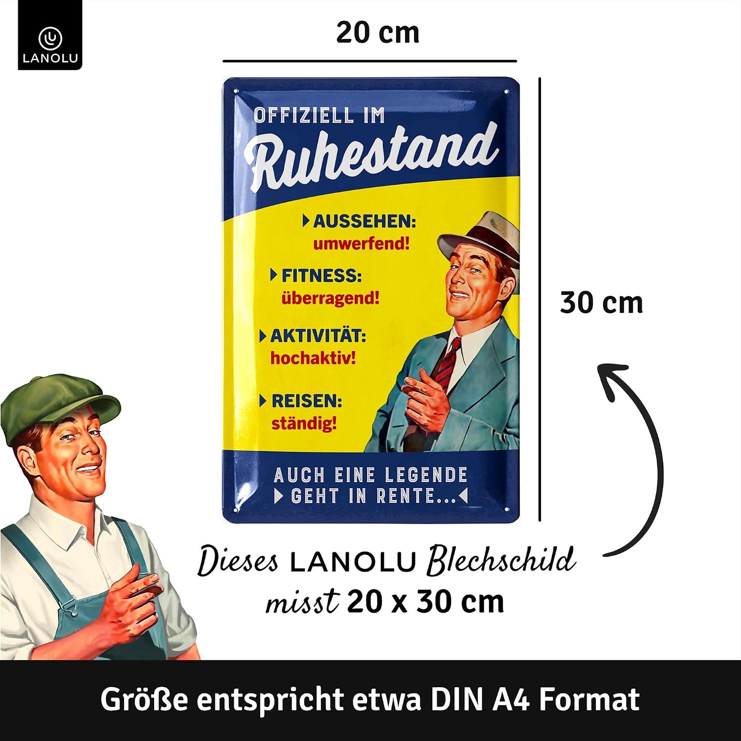Thumbnail 3 de LANOLU Retro Blechschild 20x30cm