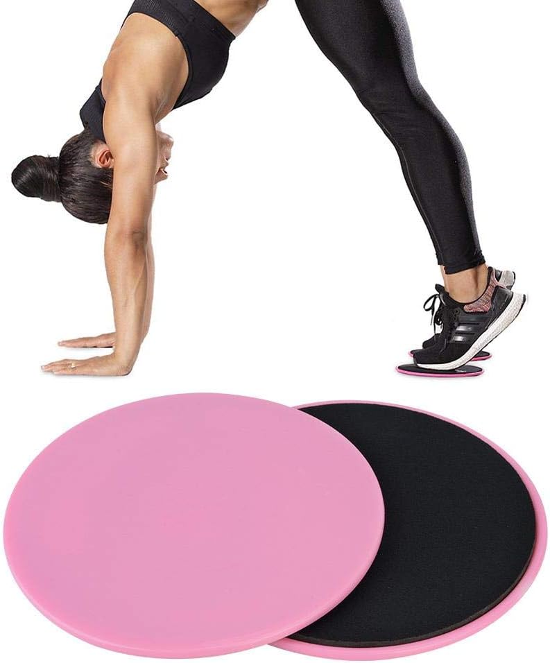 Detalle 1 de Yosoo Health Gear Fitness Disc Slides: roze glijschijven van ABS, set van 2