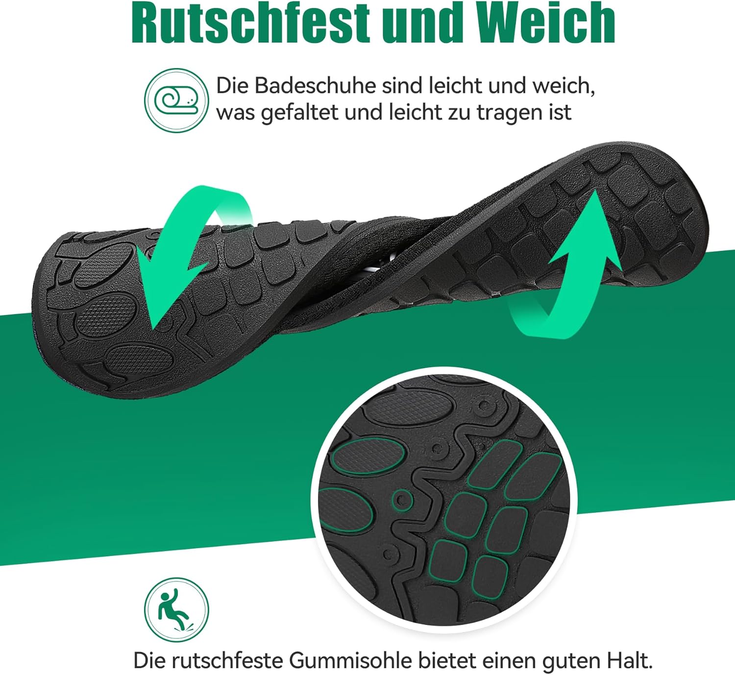 Thumbnail 3 de RUOMU Badeschuhe Unisex – Schnelles Trocknen, rutschfest, 34–47