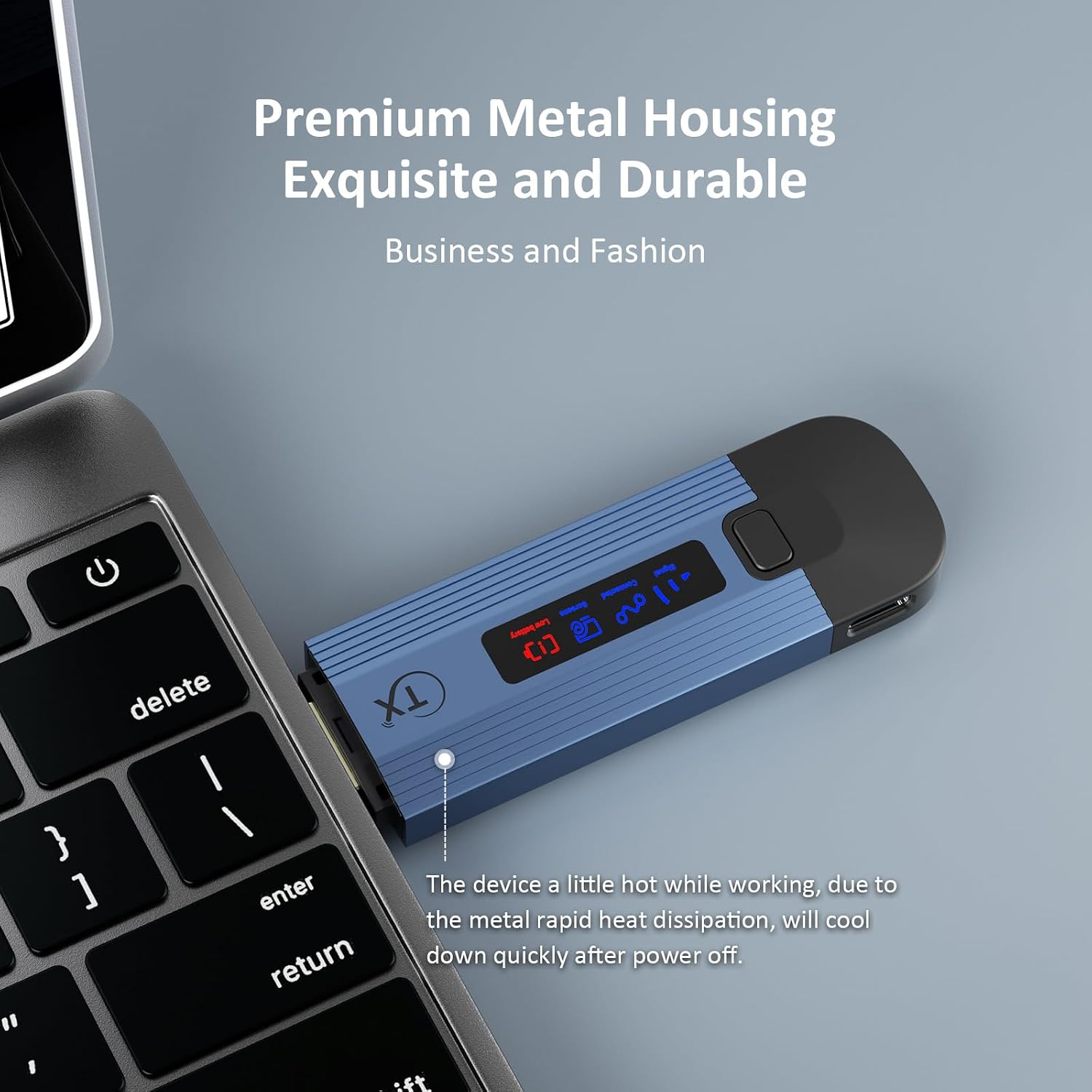 Detalle 2 de Wireless HDMI Transmitter & Receiver 4K: Plug & Play, Metal Build with LED Display