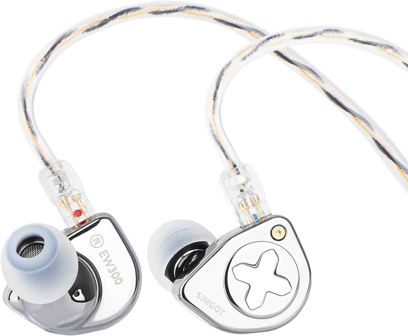 Detalle de Linsoul SIMGOT EW300 Hybrid IEMs with Triple Drivers and Detachable Tuning Nozzles