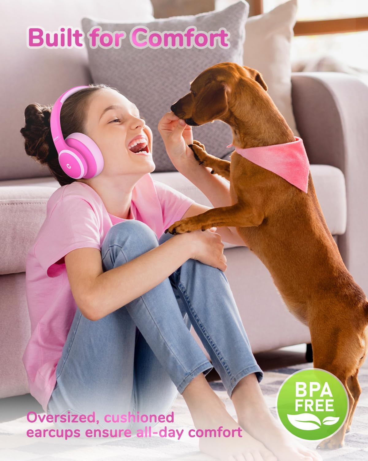 Thumbnail 6 de iClever BTH26 kids ANC headphones 60H