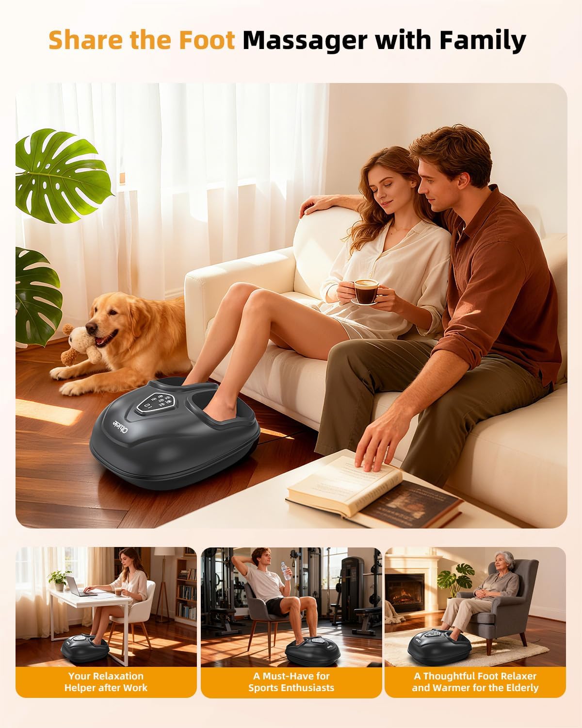 Detalle de Ohiele Foot Massager with Heat and Shiatsu (Remote)