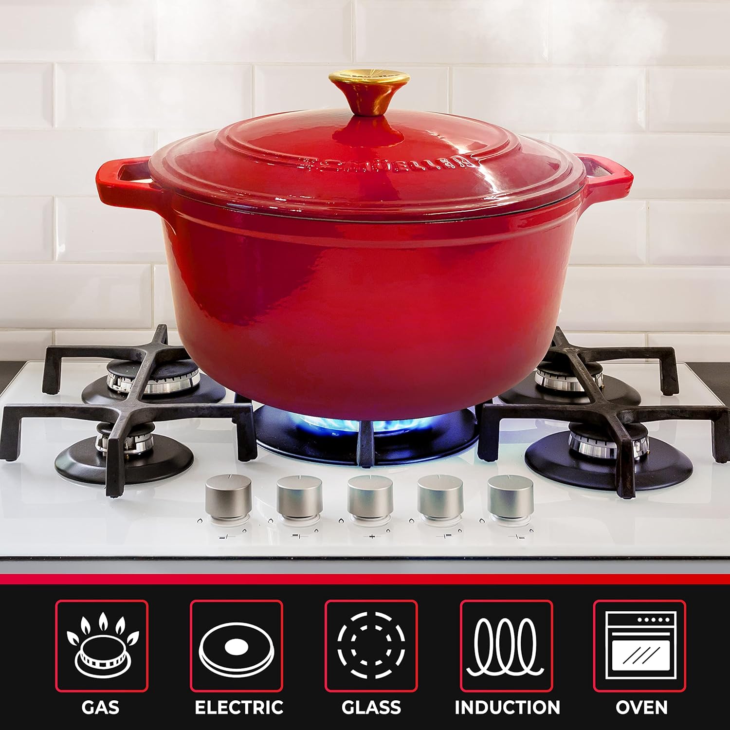 Thumbnail 5 de Mueller 6qt Enameled Cast Iron Dutch Oven 🍲