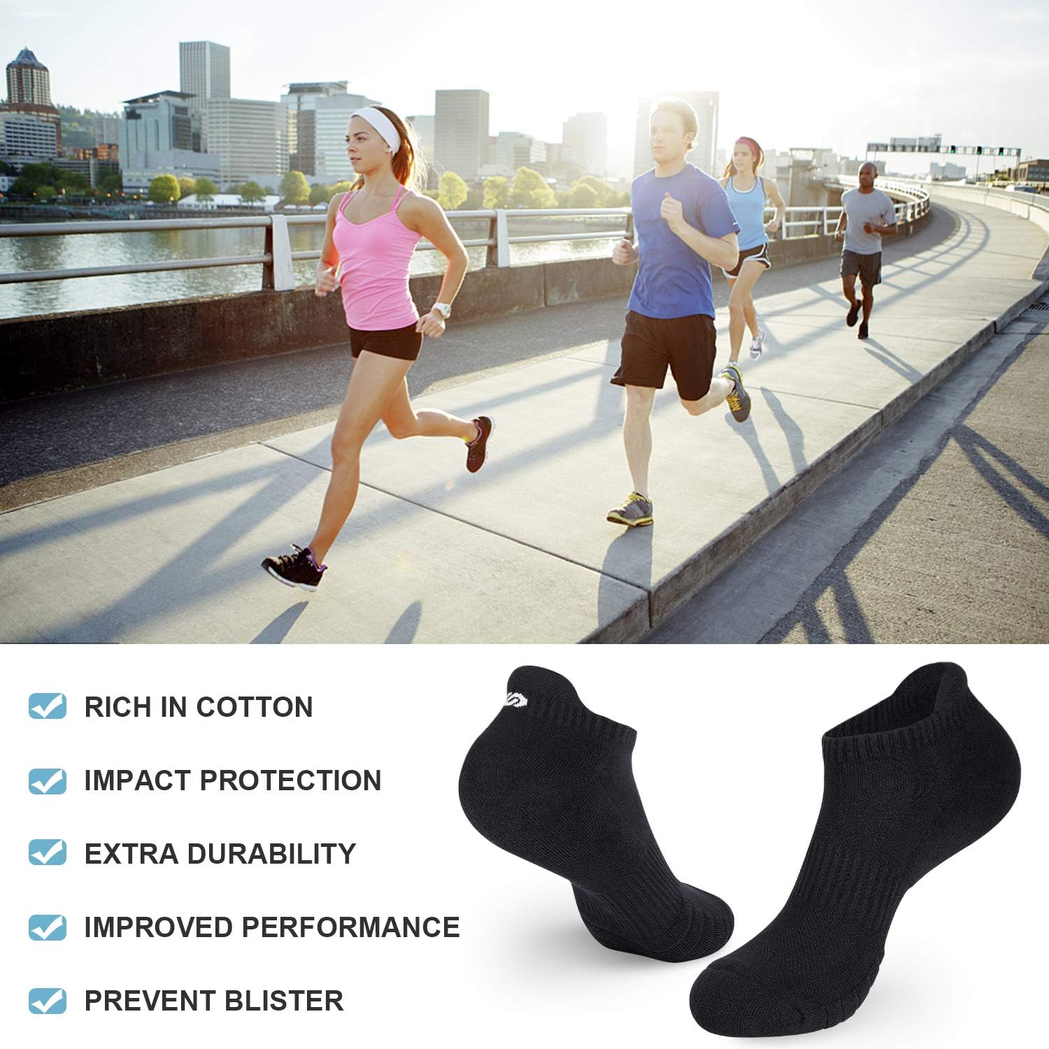 Detalle de Natugloe trainer socks, 6 pairs ankle