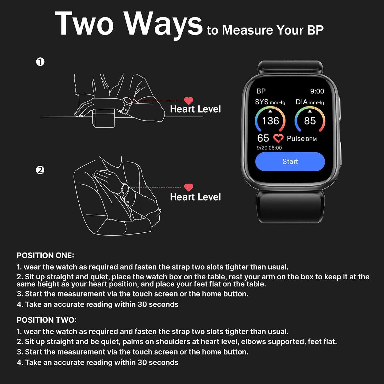 Thumbnail 2 de Blood Pressure Smart Watch with 1.95" Display and Inflatable Cuff