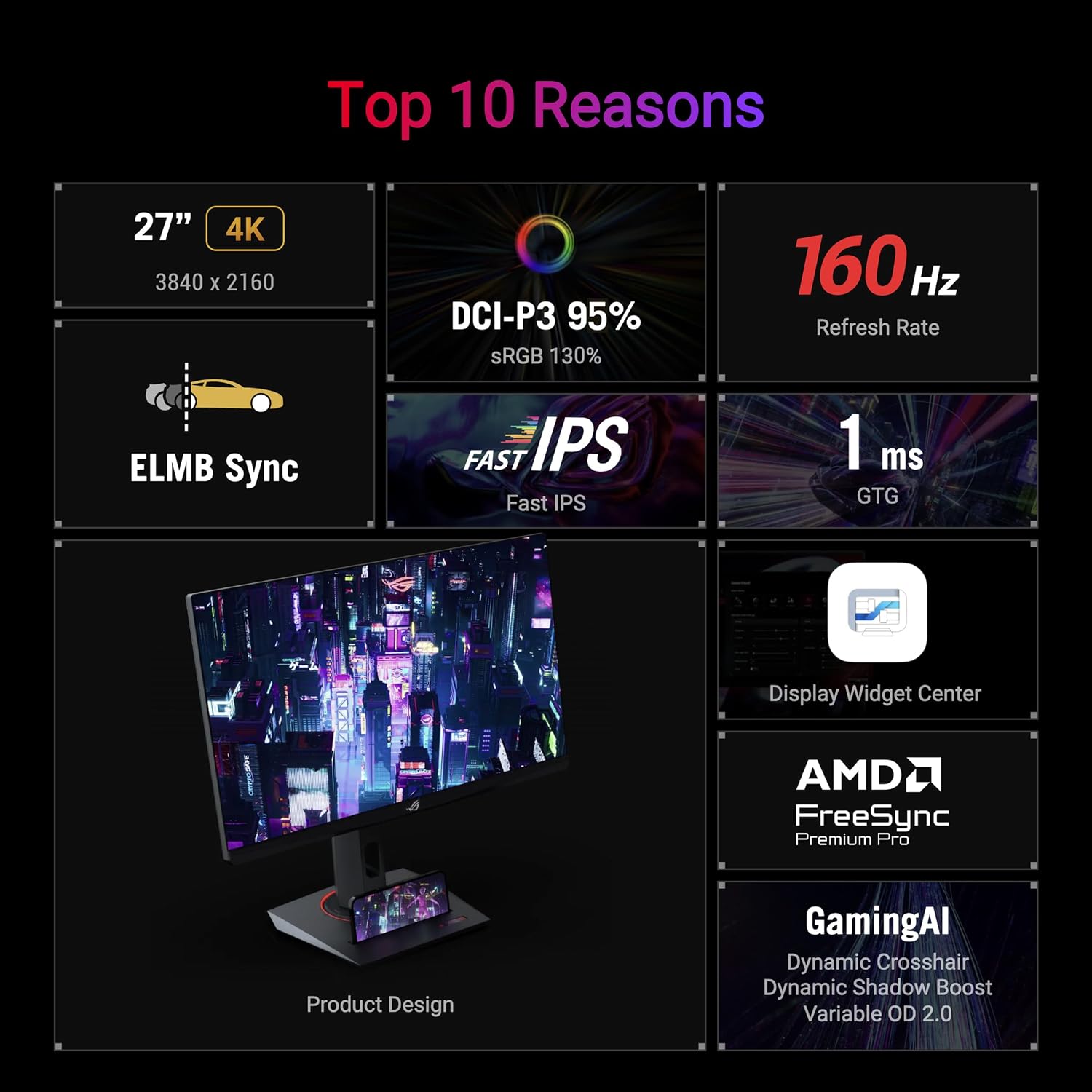Detalle de ASUS ROG Strix XG27UCS 27 pulgadas 4K