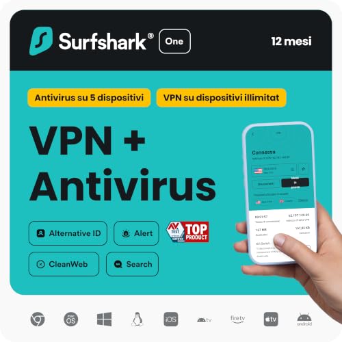 Detalle de Surfshark ONE: VPN illimitata + Antivirus in un unico pacchetto di Surfshark