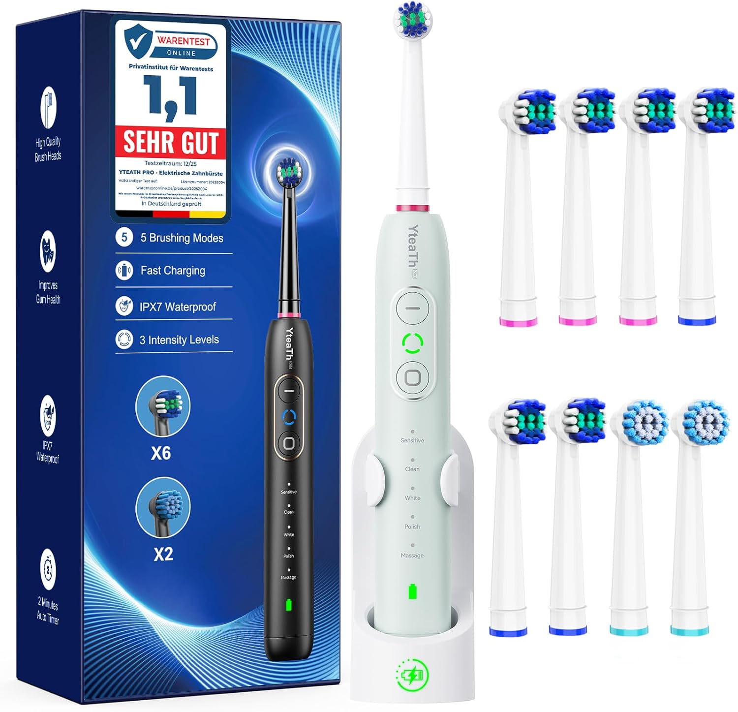 Detalle de YTEATH PRO Cepillo eléctrico para dientes sensibles