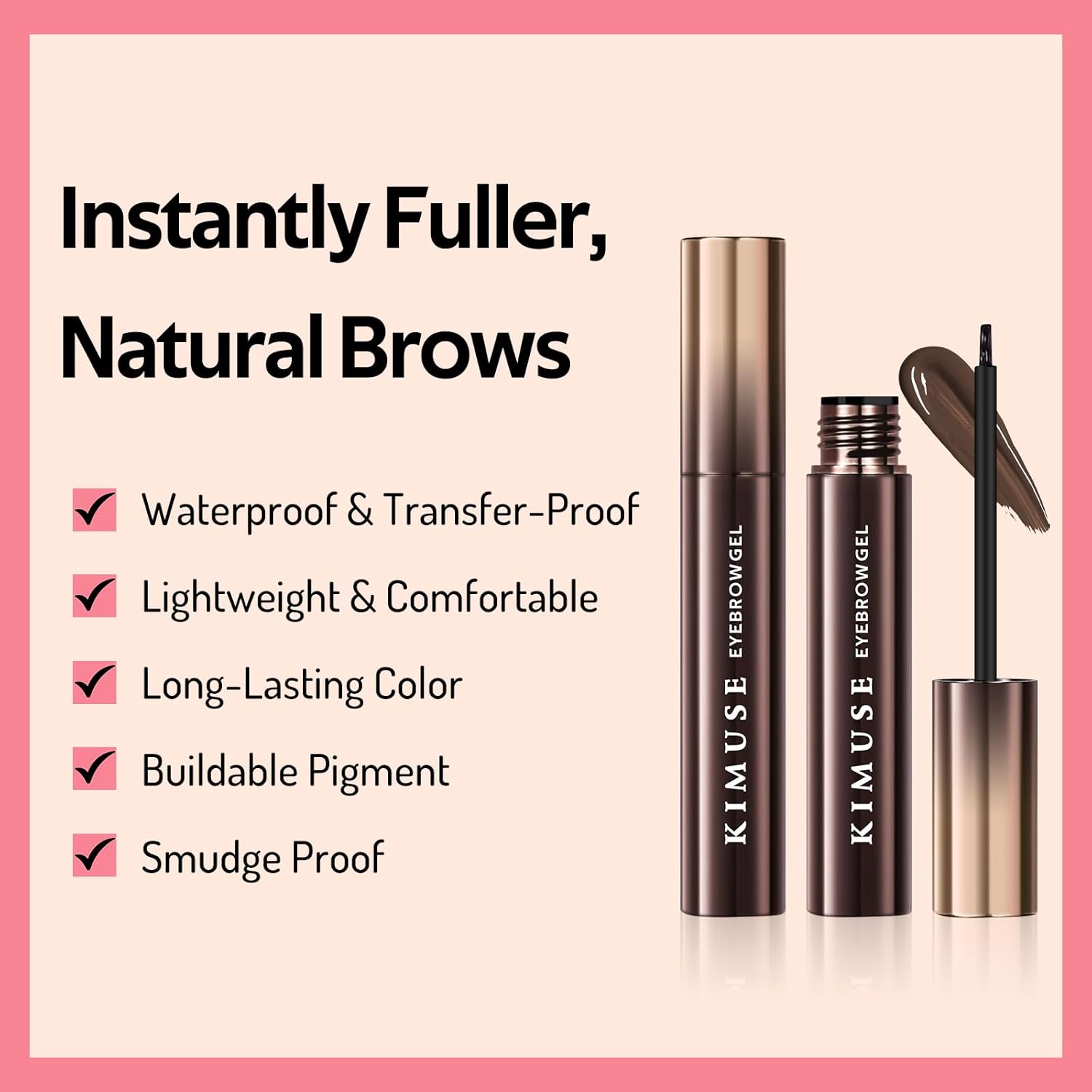 Detalle de KIMUSE Eyebrow Gel: Gel per Sopracciglia a Lunga Tenuta, Impermeabile e Anti-Transfer