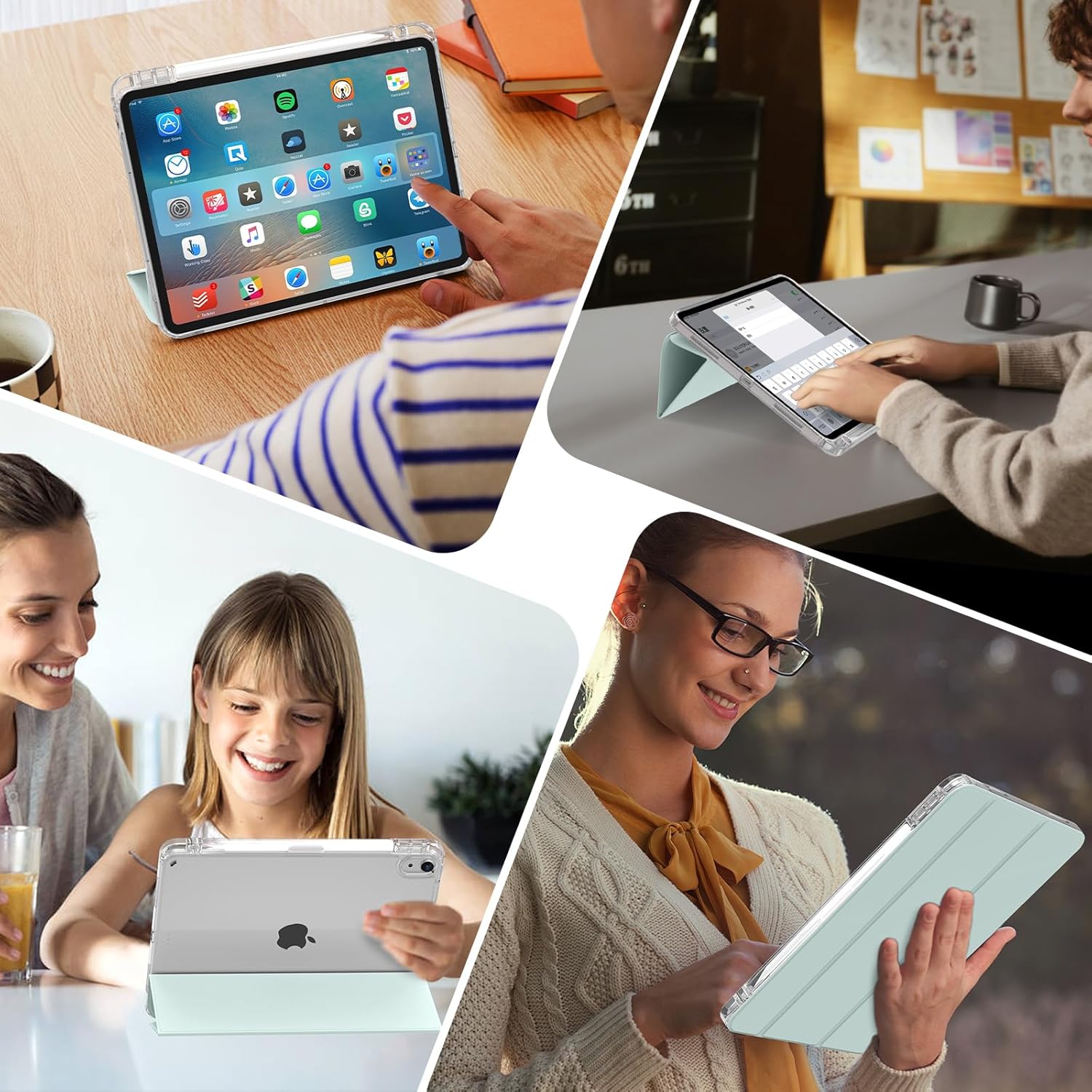 Thumbnail 6 de SZPSGC Hülle für iPad (A16) 11. Gen. / 10. Gen. – 11 Zoll 2025, 10,9 Zoll 2022, Hellgrün