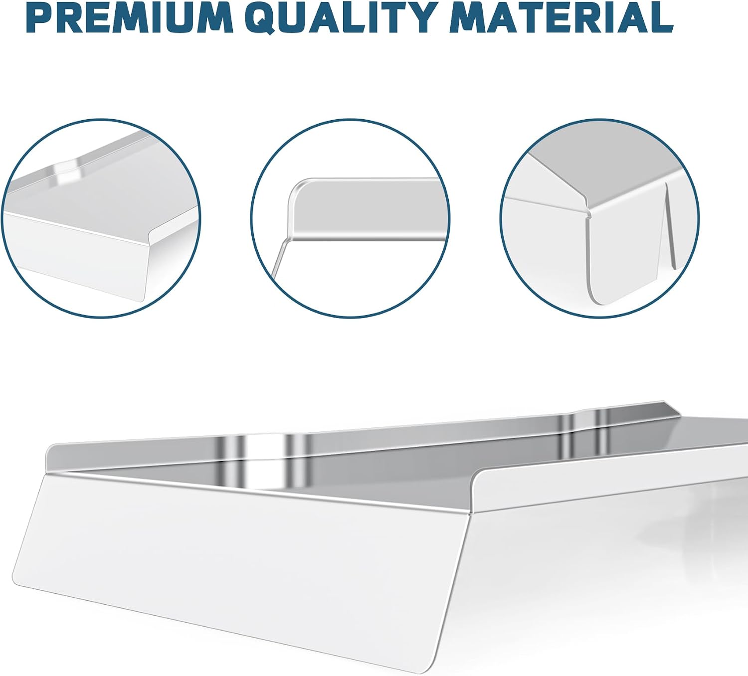 Detalle de Traeger-compatible replacement drip tray, stainless steel